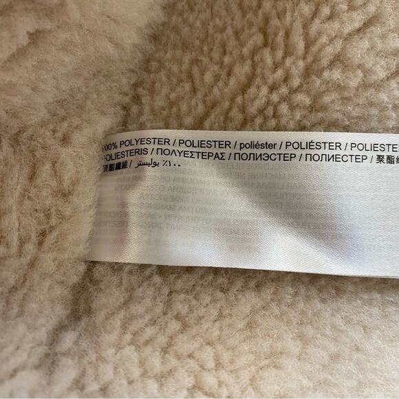 Mango MNG Faux Fur Shearling Collared Heritage Minimal Utility Full Zip Jacket - Picture 5 of 9